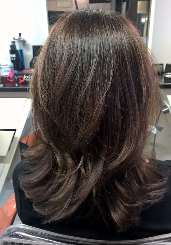Salon hair styling work at Bar Beauty at Alta Moda